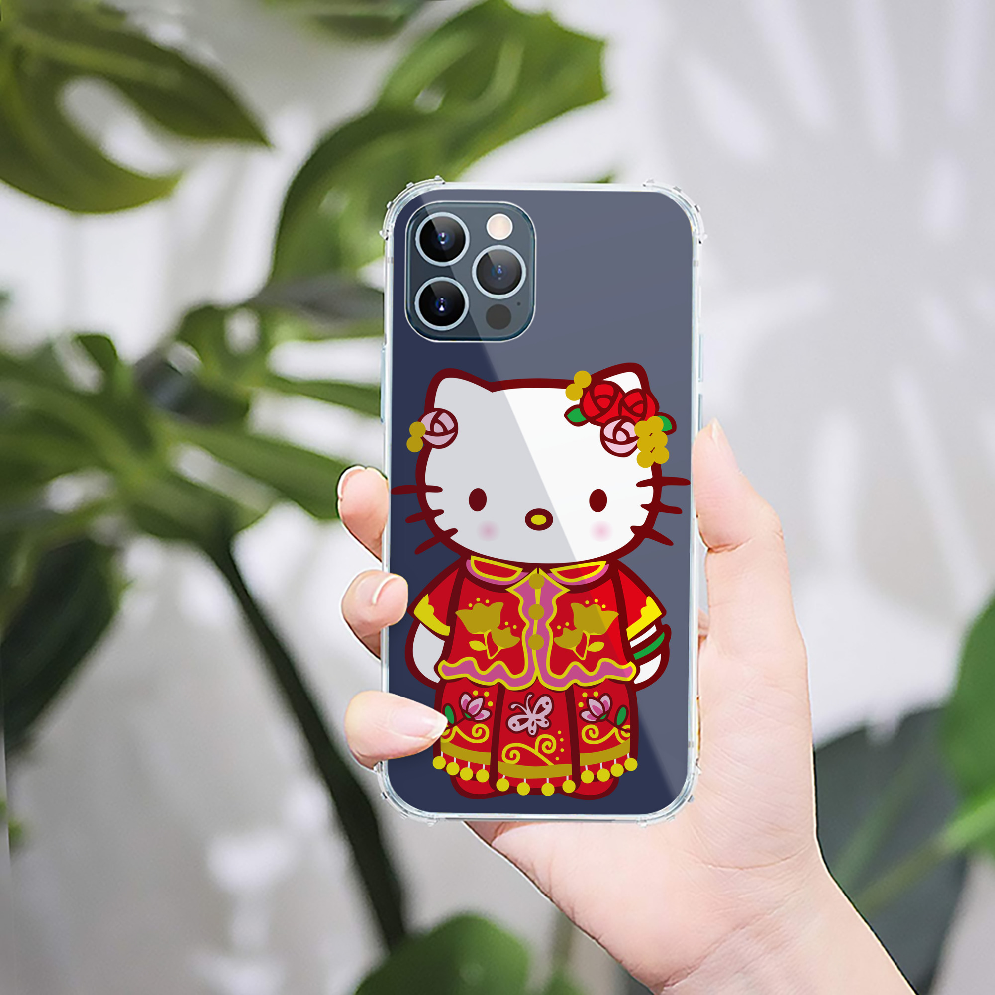 （画像用） Hello Kitty ハローキティ 【iPhone 12シリーズ対応】透明スマホケース（クリアソフトケース）
